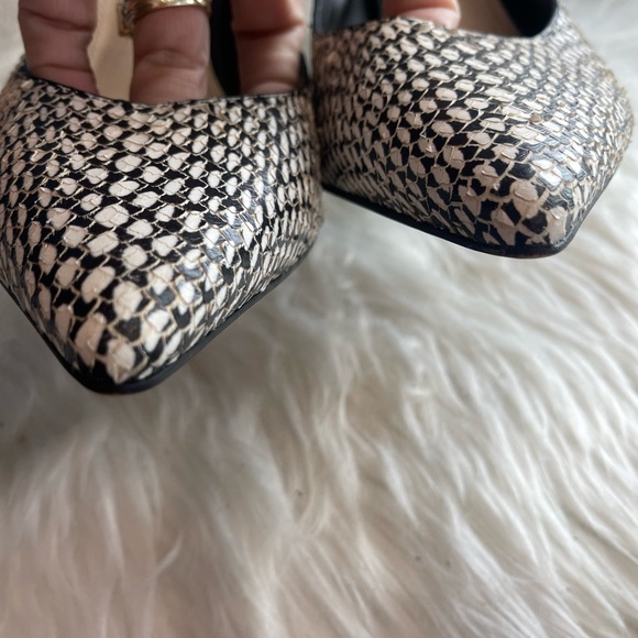 BOTKIER HANNAH MULE BLACK & WHITE SNAKESKIN SZ 10 - Picture 7 of 10